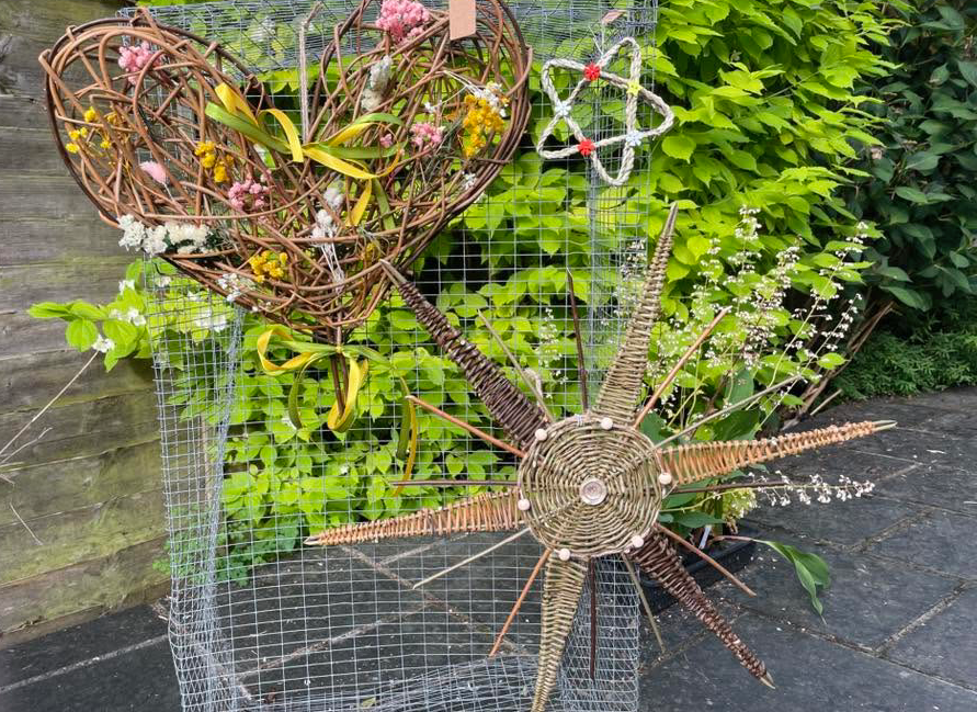 A sun created with willow