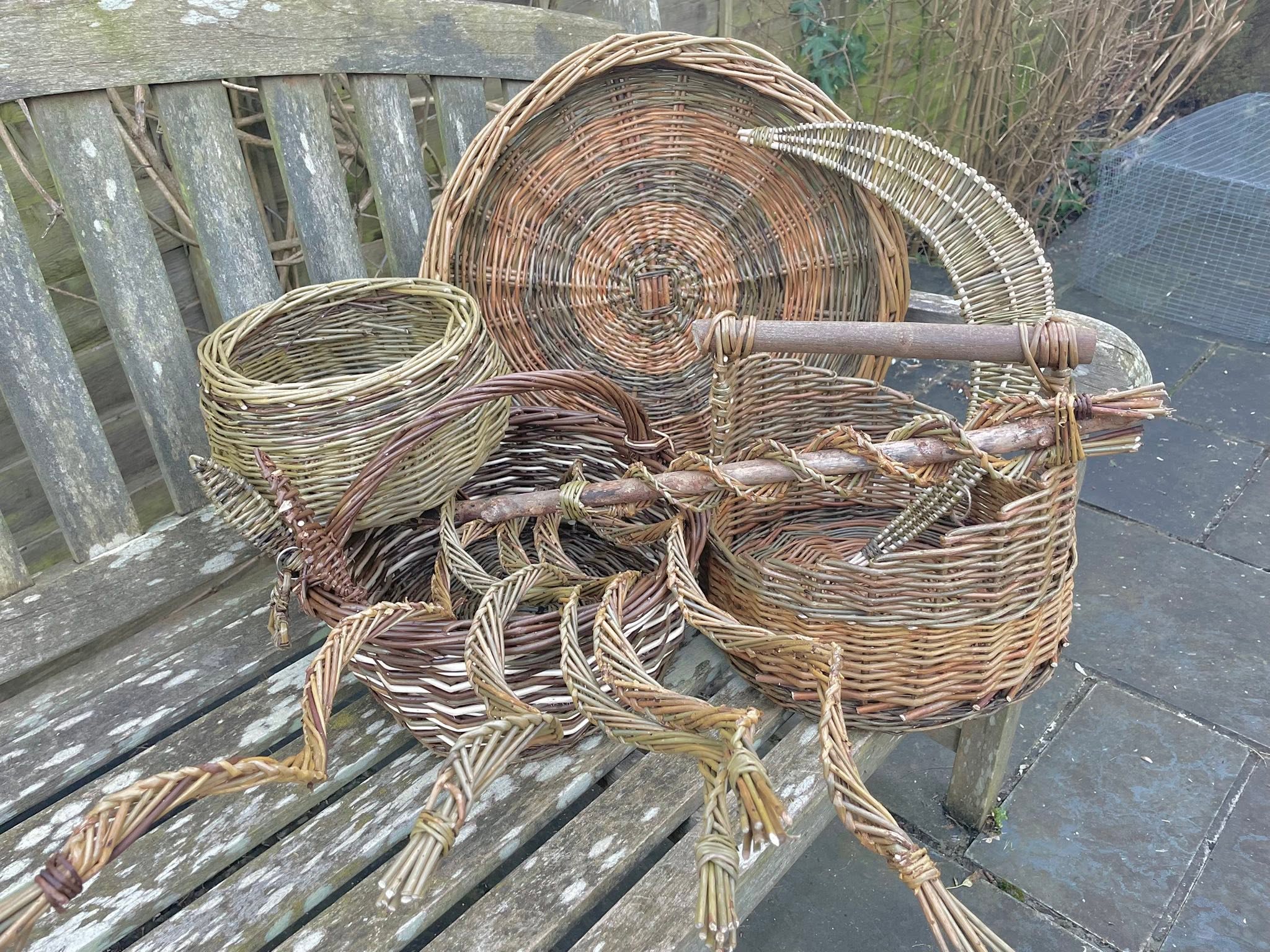 Some of our baskets, made out of willow