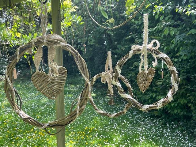 Hearts made from willow