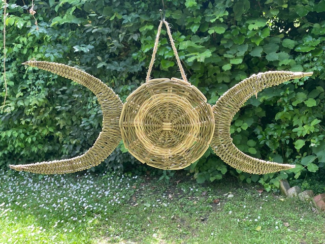 A willow moon sculpture